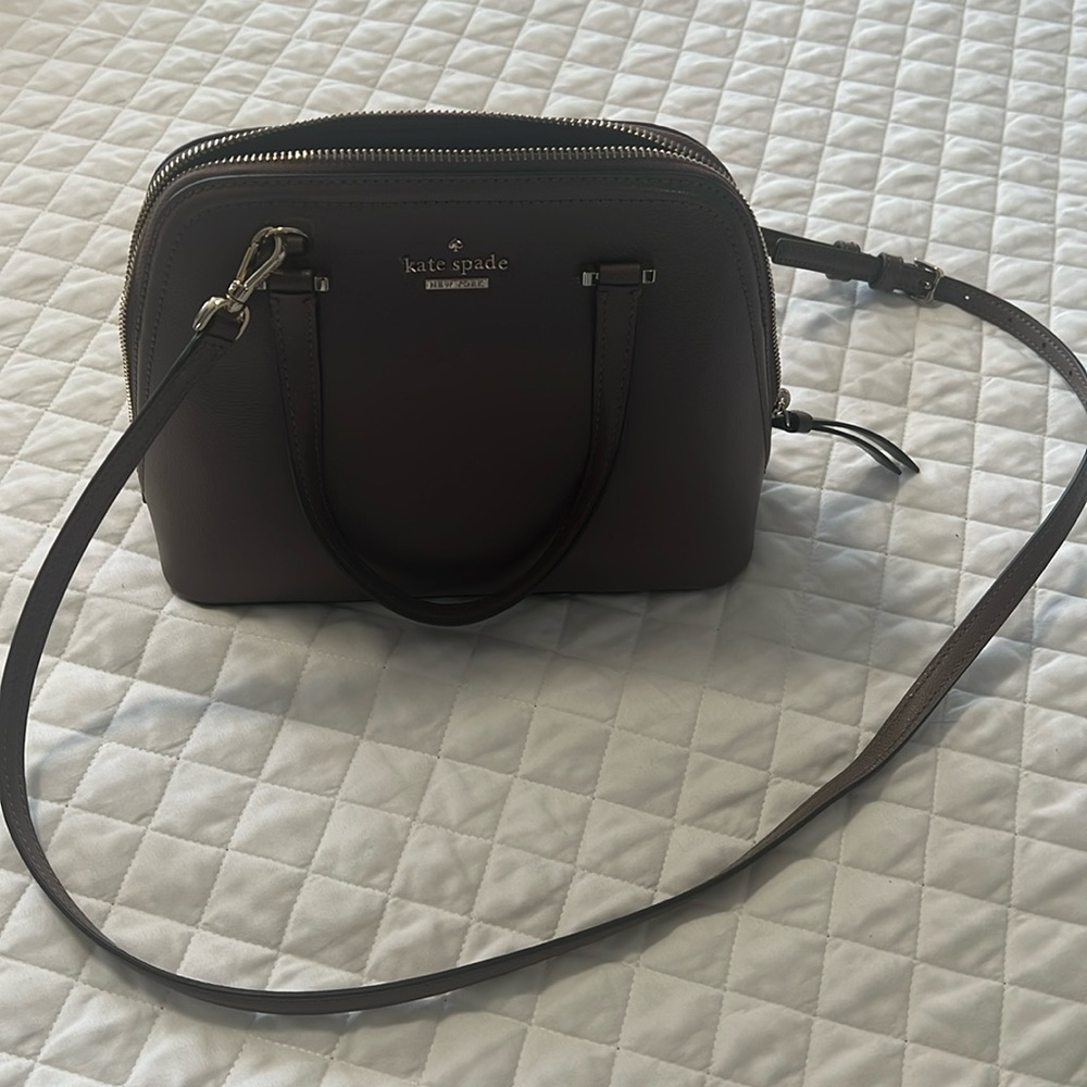 Kate Spade Mini Dome Satchel - beige/gray gently used